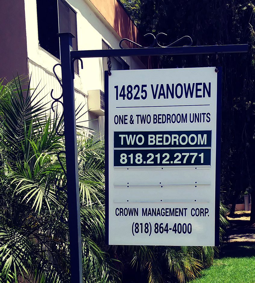 Apartment Building Hanging Vacancy Sign hanging vacancy sign