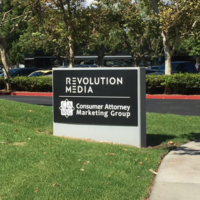 Revolution Media Monument Sign revolution media monument