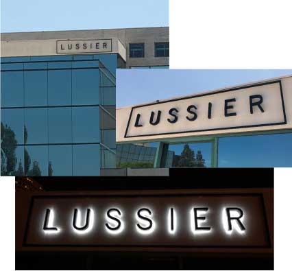 Lussier Exterior Building Signage