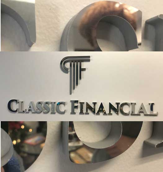 Classic Financial Lobby Sign
